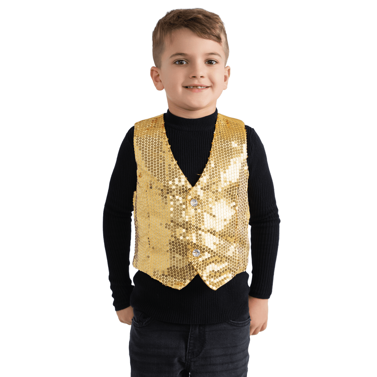 Gold Sequin Vest - Kids