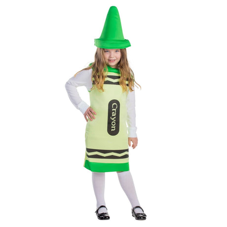 Green Crayon Costume - Kids