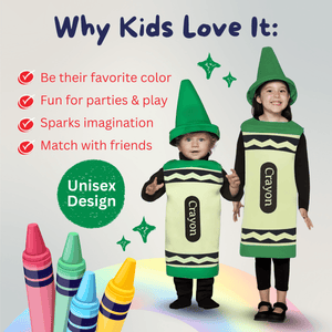 Green Crayon Costume - Kids