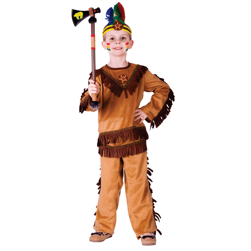 Dress Up America Indian Warrior Boy Costume Size Large 12 14