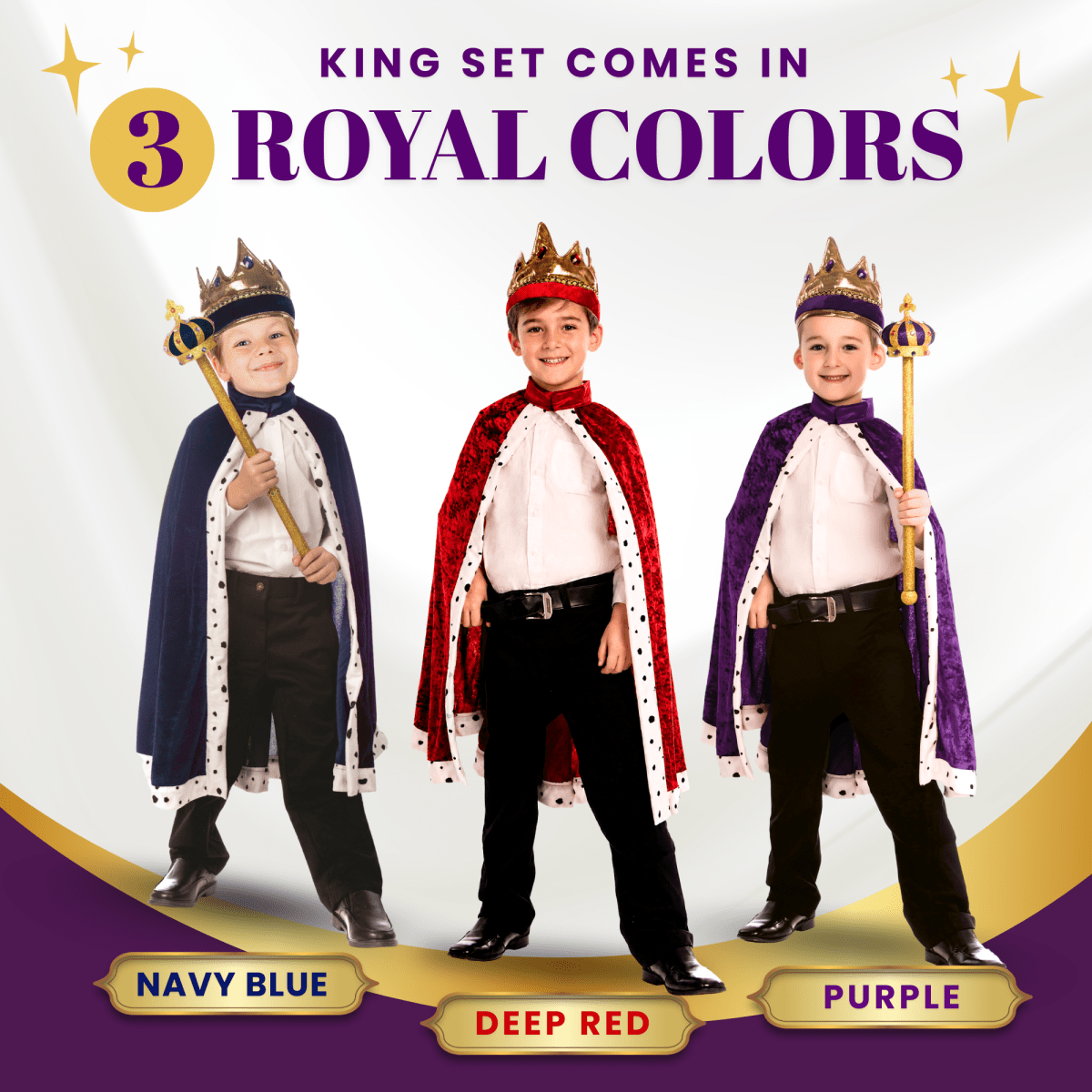 King Crown and Robe Costume - Kids