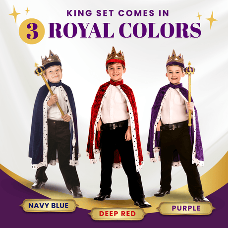 King Crown and Robe Costume - Kids