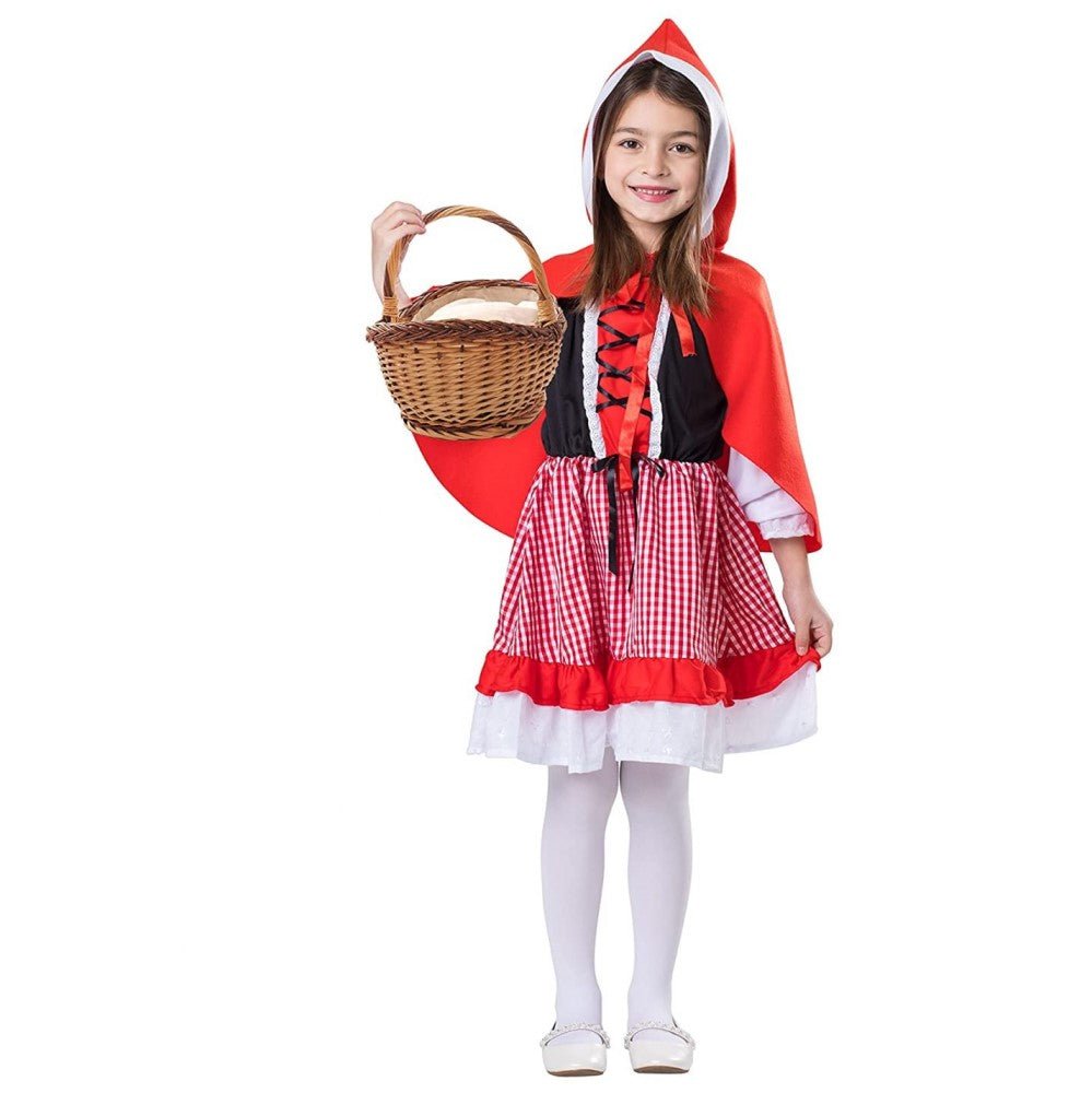 Childrens red riding hood costume fashion