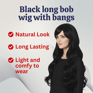 Long Wavy Wig with Bangs