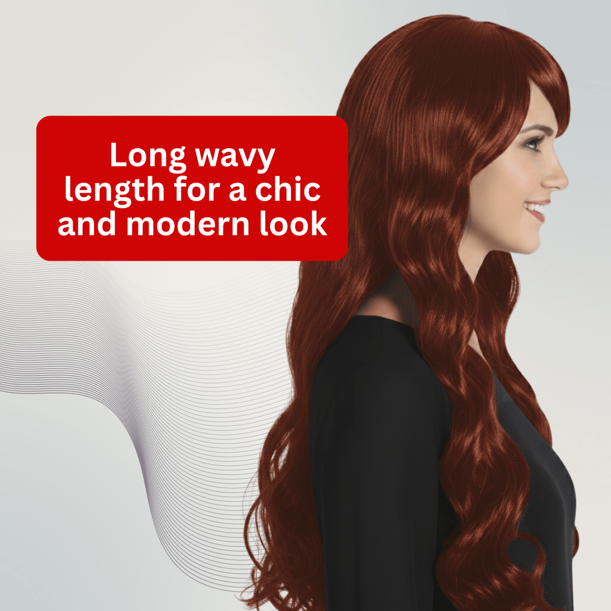 Long Wavy Wig with Bangs