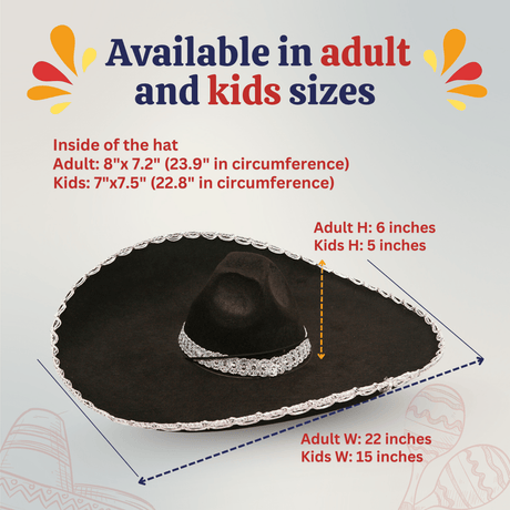 Mexican Mariachi Hat Adult