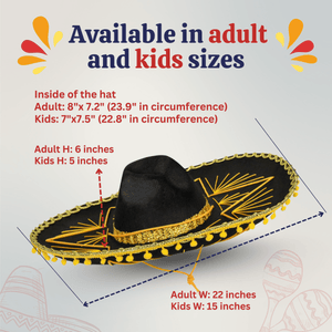 Mexican Sombrero Hat - Kids