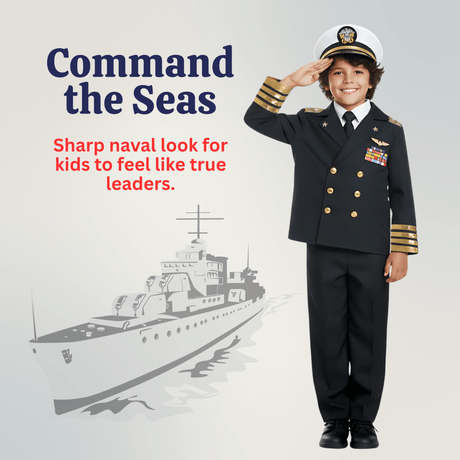 Navy Admiral Costume - Kids