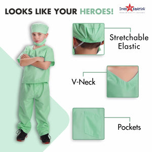 Nurse Costume Green - Kids
