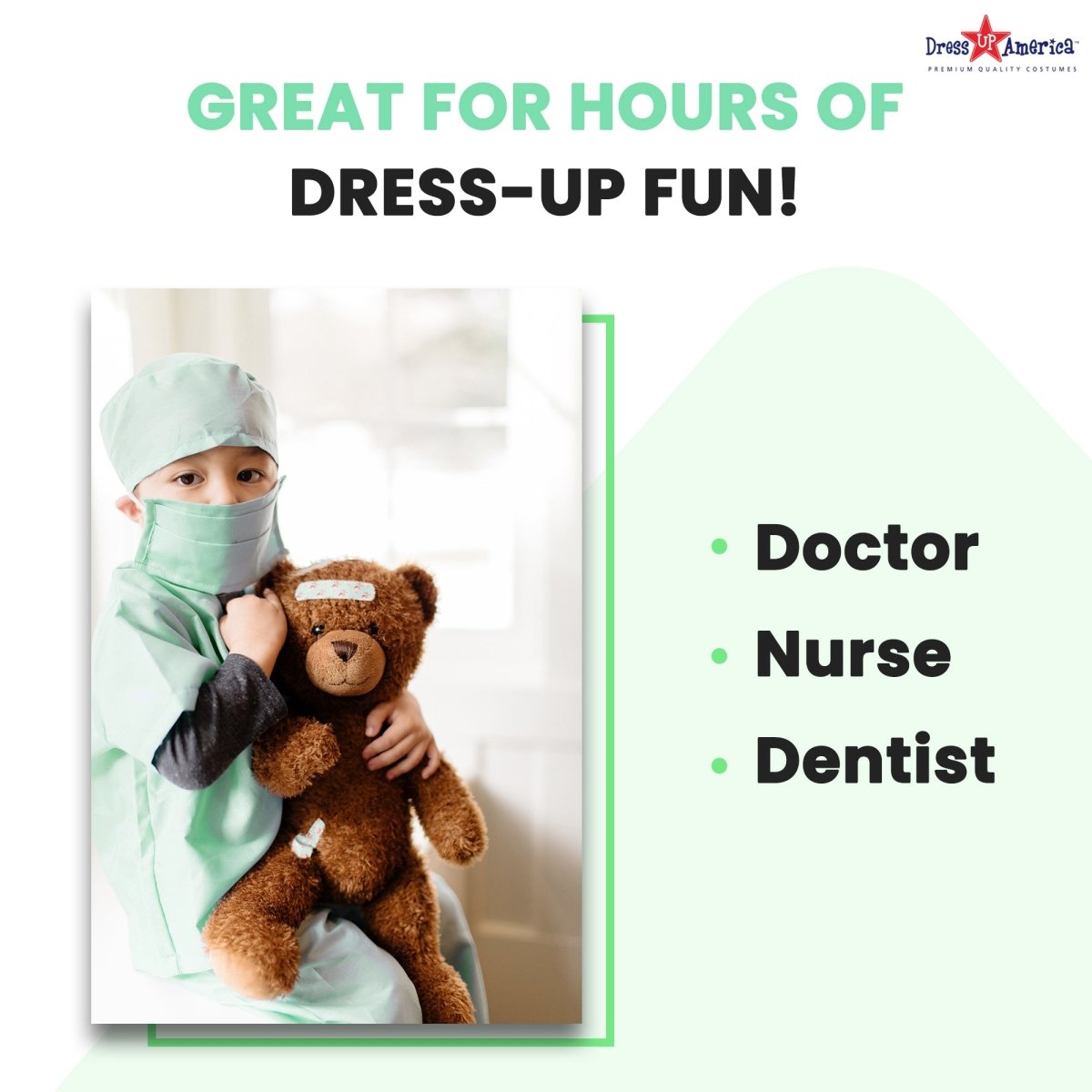 Nurse Costume Green - Kids