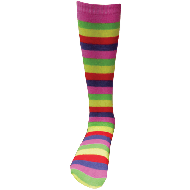 Pink Striped Knee Socks - Adult