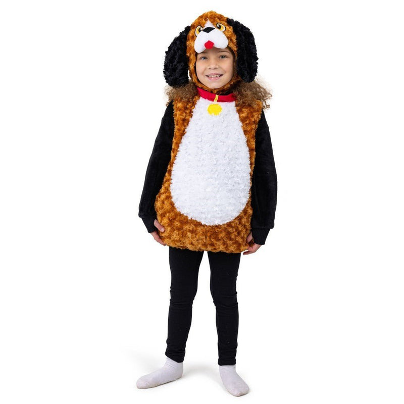 Adorable Plush Puppy Costume For Kids - Soft Dog Onesie Halloween Outfit, Age 4-6 Years
