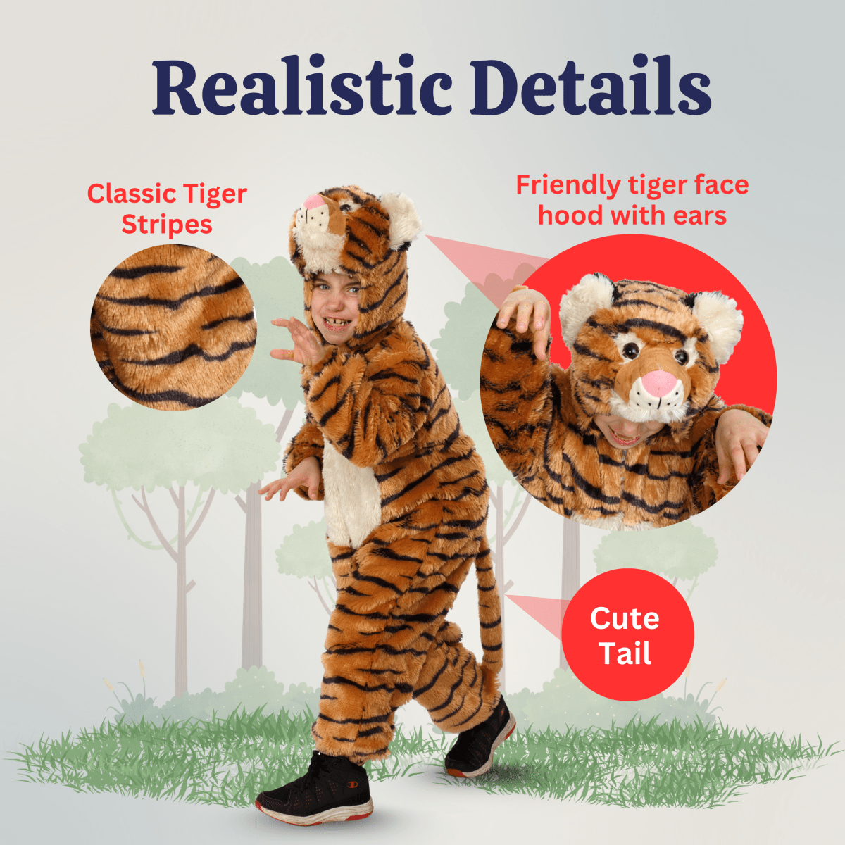 Plush Tiger Costume - Kids