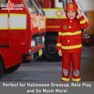 Red Firefighter Costume - Kids