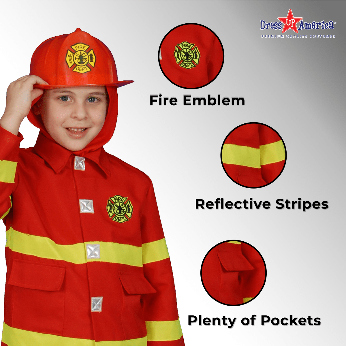 Red Firefighter Costume - Kids
