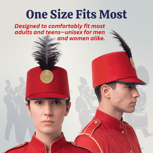 Red Marching Band Hat - Adults
