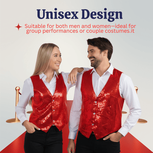 Red Sequin Vest - Adults