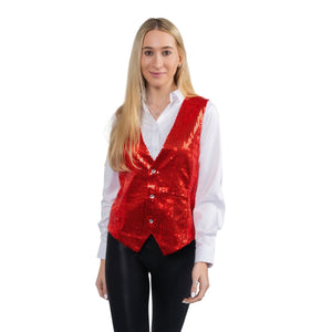 Red Sequin Vest - Adults