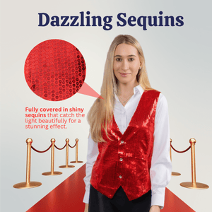Red Sequin Vest - Adults