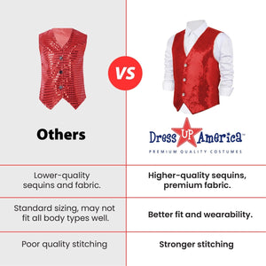 Red Sequin Vest - Adults