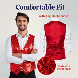 Red Sequin Vest - Adults