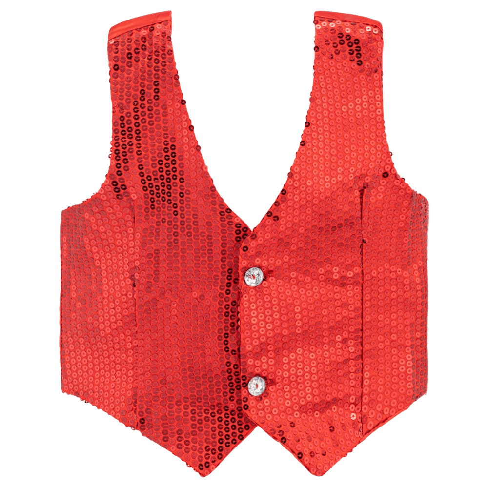 Red Vst Red Sequin Vest - Adults - Dress Up America