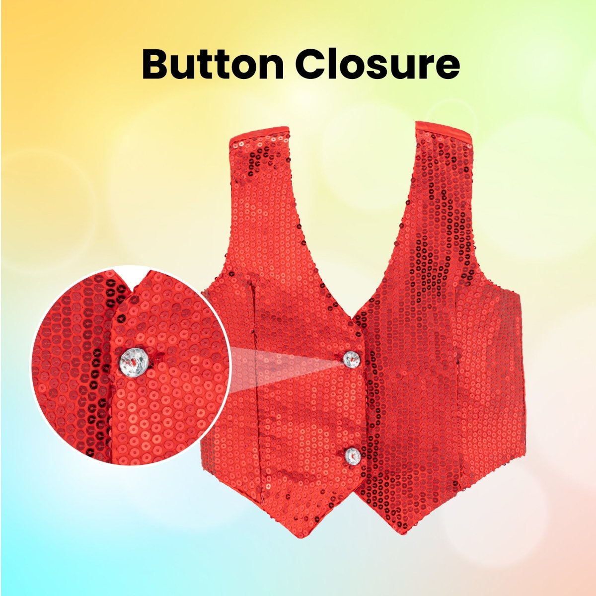 Red Sequin Vest - Kids - Dress Up America
