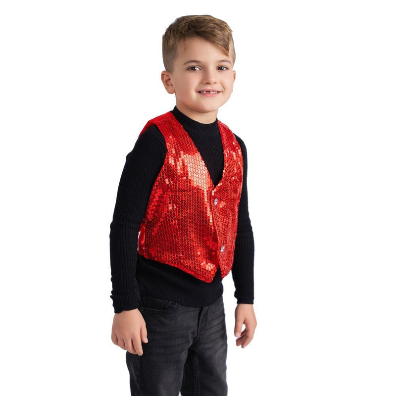 Red Sequin Vest Kids Dress Up America