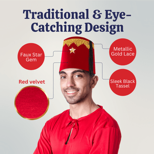Red Tarboosh Hat