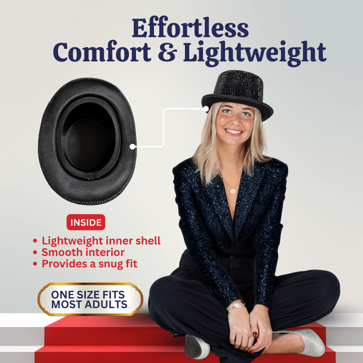 Rhinestone Top Hat