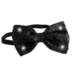 Sequin Bow Tie with LED Flashing Lights