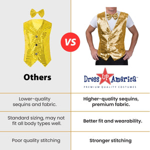 Sequin Vest with Bowtie - Adults