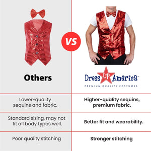 Sequin Vest with Bowtie - Adults