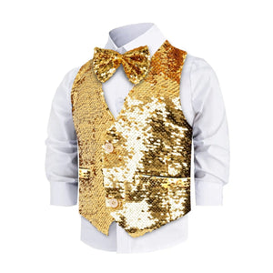 Sequin Vest with Bowtie - Kids