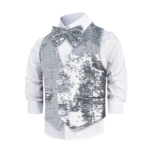 Sequin Vest with Bowtie - Kids