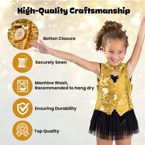 Sequin Vest with Bowtie - Kids