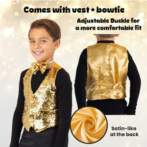 Sequin Vest with Bowtie - Kids