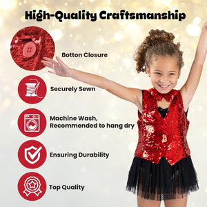 Sequin Vest with Bowtie - Kids