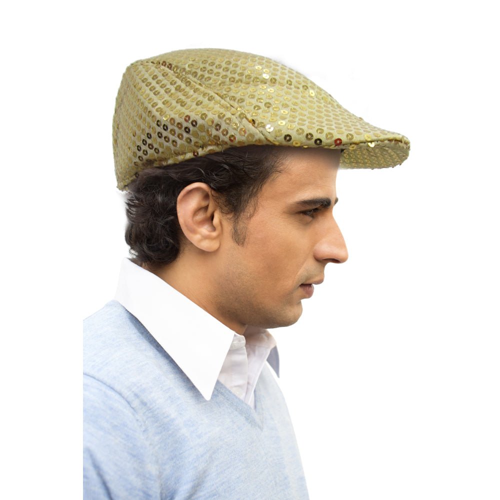 Sequined Flat Cap