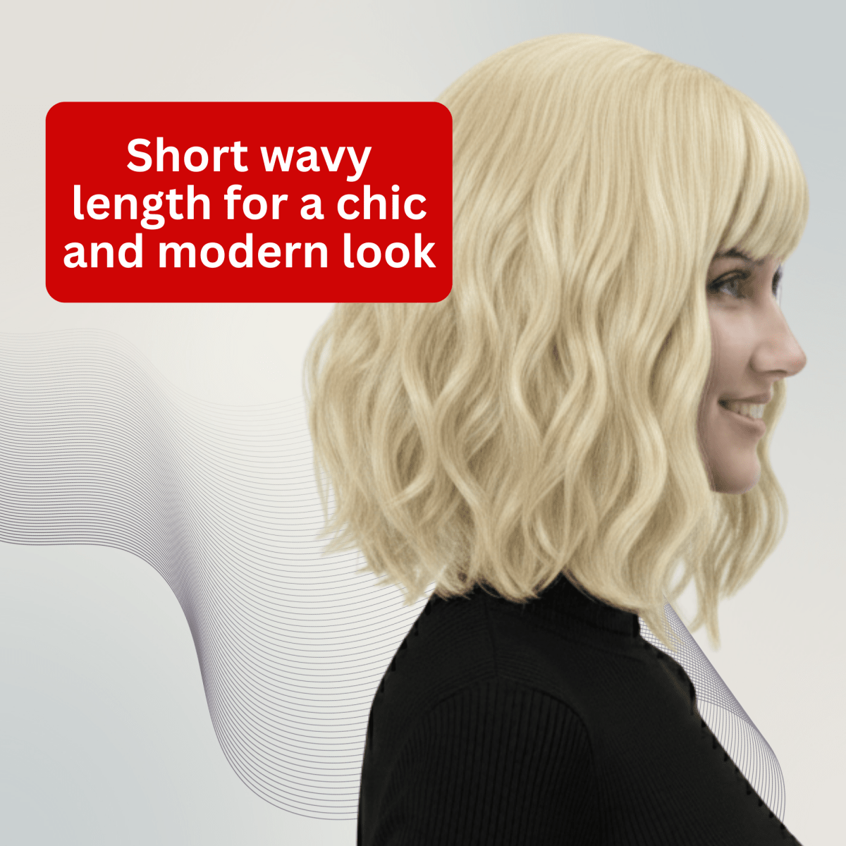 Short Wavy Bob Wig