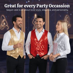 Silver Sequin Vest - Adults
