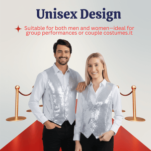 Silver Sequin Vest - Adults