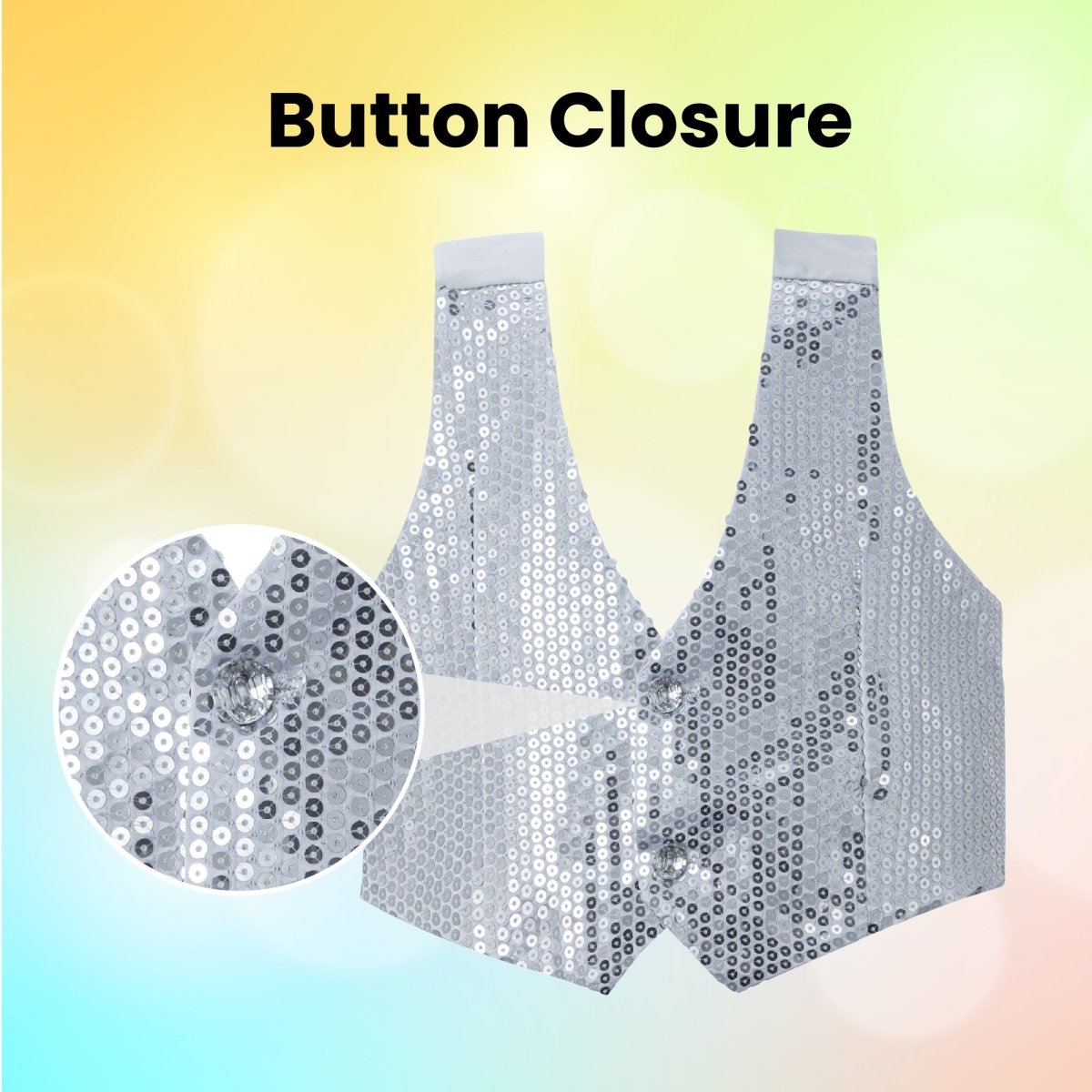Silver Sequin Vest - Kids