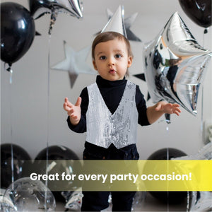 Silver Sequin Vest - Kids