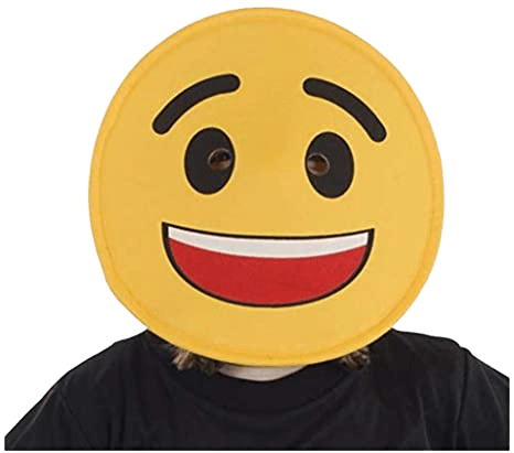 Smiling Face Emoji Mask - Adults - Dress Up America