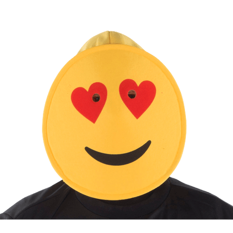 Smiling Hearts Emoji Mask - Adults