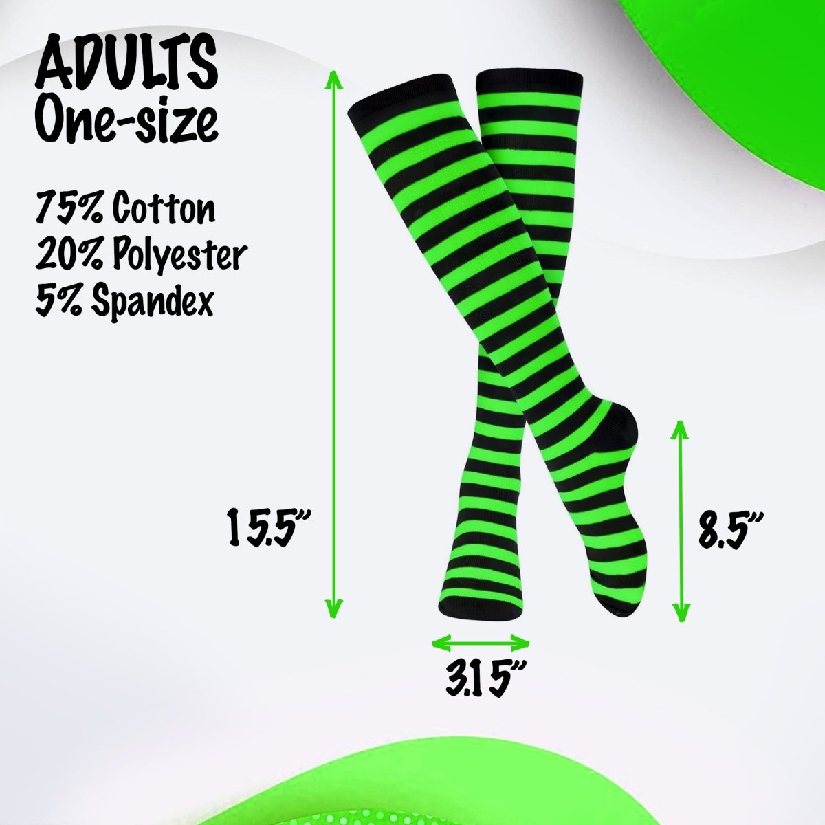 Striped Cotton Socks for Adults