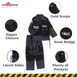S.W.A.T. Police Officer Costume - Kids