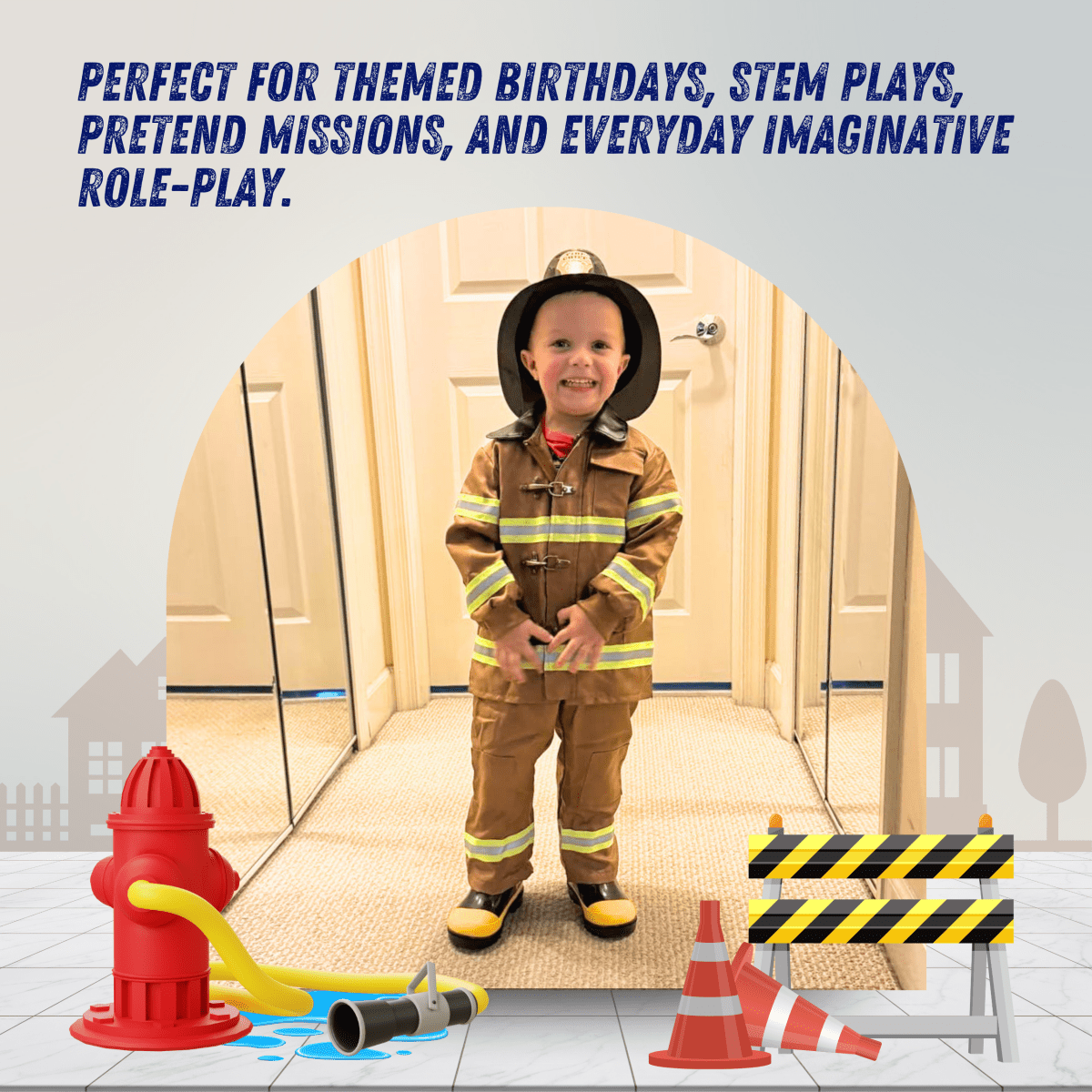 Tan Fire Fighter Costume - Kids