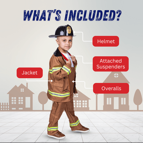 Tan Fire Fighter Costume - Kids